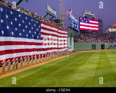 11 September zehnten Jahrestag Gedenkfeier, Fenway Park, Boston, Massachusetts Stockfoto