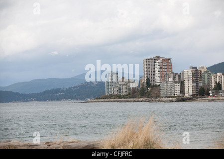 Ein düsterer Tag in Vancouver, British Columbia. Stockfoto