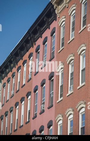 Mehrfamilienhäuser, New York City, USA Stockfoto