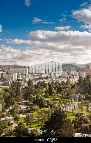 Erhöhten Blick auf Quito, Ecuador Stockfoto