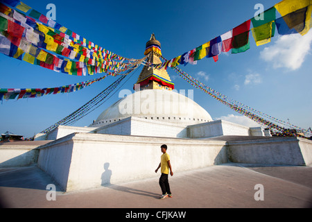 Bodhnath Stupa (Boudhanth) (Boudha), Kathmandu, Nepal, Asien Stockfoto