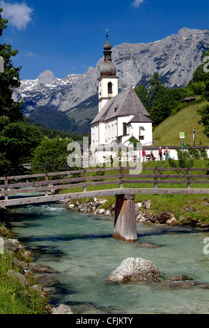 Kirche in Ramsau, Berchtesgadener Land, Bayern, Deutschland, Europa Stockfoto