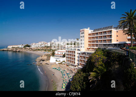 Blick vom Balcon de Europa, Nerja, Andalusien, Spanien, Europa Stockfoto