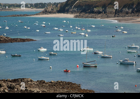 Bucht von St. Lunaire, Ille-et-Vilaine, Bretagne. Frankreich, Europa Stockfoto