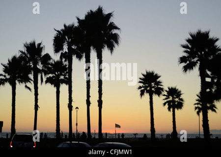 Sonnenuntergang am Hermosa Beach, Los Angeles County, California, Vereinigte Staaten von Amerika, Nordamerika Stockfoto
