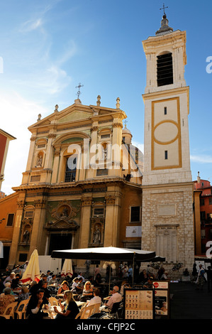 St. Réparate Cathedral, Place Rosseti, Altstadt, Nizza, Alpes Maritimes, Provence, Cote d ' Azur, Côte d ' Azur, Frankreich, Europa Stockfoto