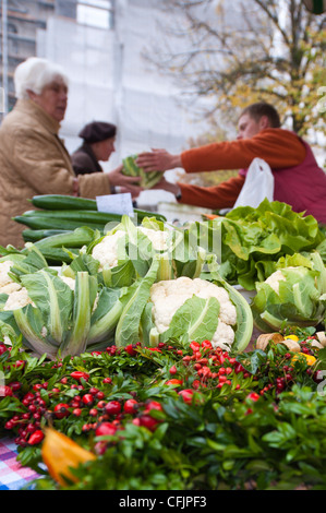 Markt in Passau, Bayern, Deutschland, Europa Stockfoto