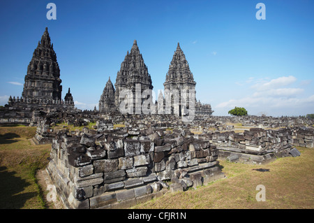 Tempel von Prambanan komplexes, UNESCO-Weltkulturerbe, Java, Indonesien, Südostasien, Asien Stockfoto