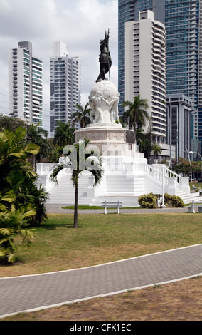 Denkmal von Vasco Nunez de Balboa in Panama-Stadt Stockfoto