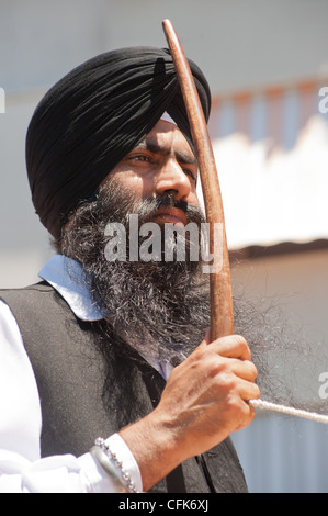 Kranke Menschen Baisakhi gefeiert in Lecce, Italien, Juni 2011 Stockfoto