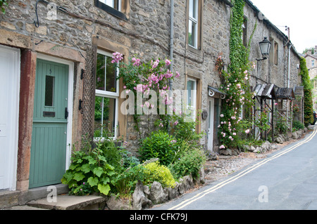 Bild perfekt, typische Yorkshire-Dorf, Grassington, Hütten, Yorkshire Dales National Park,Nidderdale,N.Yorkshire,UK Stockfoto