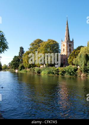 Kirche auf dem Kanal, Stratford Warwickshire, UK Stockfoto