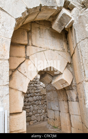 Ruinen der Nimrod Festung auf den nördlichen Galiläa, Israel Stockfoto