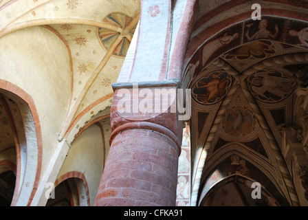 Viboldone Abtei Interieur, San Giuliano Milanese, Mailand, Italien Stockfoto