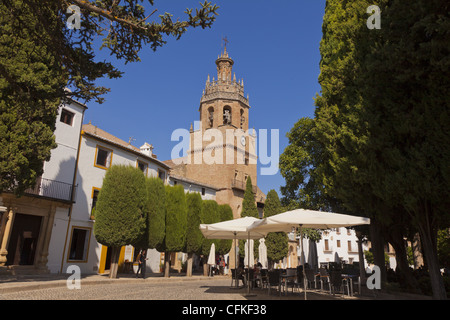 Kirche Santa Maria La Mayor, Plaza Duquesa de Parcent, Ronda, Provinz Malaga, Andalusien, Spanien Stockfoto