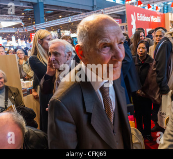 Paris, Frankreich, "Stéphen Hessel" französische Schriftsteller "Salon du Livre", Buchmesse, Stockfoto