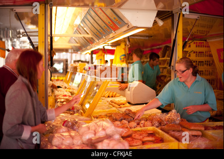 Lokale traditionelle Straßenmarkt Leiden Holland Niederlande Europa EU Stockfoto