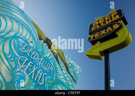 Deep Ellum Vergnügungsviertel in Dallas, Texas. Stockfoto