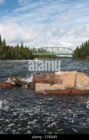 Otter Rapids auf der Churchill River, Saskatchewan, Kanada. Stockfoto