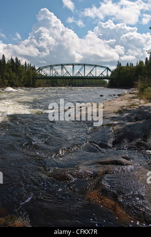 Otter Rapids auf der Churchill River, Saskatchewan, Kanada. Stockfoto