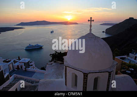 Fira, Santorin, Kykladen, griechische Inseln, Griechenland, Europa Stockfoto