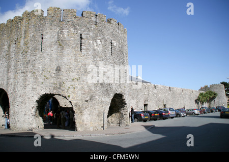 Ummauerten Stadt fünf Bögen Tenby Pembrokeshire Wales Stockfoto