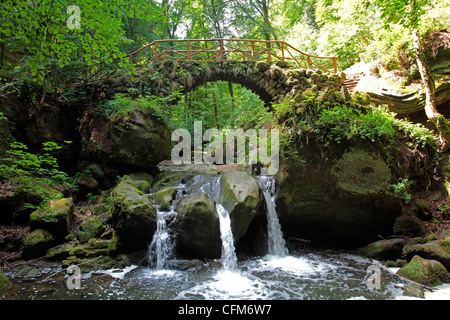 Wasserfall Schiessentumpel am Mullerthal, Luxemburg, Europa Stockfoto