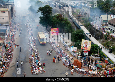 Szene aus Attukal Pongala Festival, Trivandrum, Indien Stockfoto