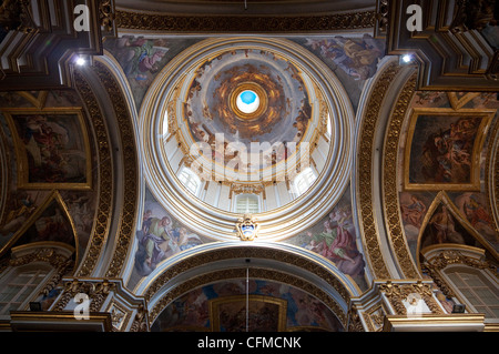 Innere der Kuppel, St. Pauls Cathedral, Mdina, Malta, Europa Stockfoto