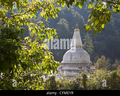 Chendebji Chorten zwischen Wangdue Phodrang und Trongsa, Bhutan, Asien Stockfoto