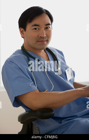 USA, California, Los Angeles, Porträt von männlichen Arzt Stockfoto
