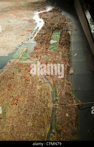 Das Panorama der Stadt New York, ursprünglich für die 1964 Welten Fair im Queens Museum of Art in New York gemacht Stockfoto