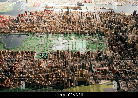 Das Panorama der Stadt New York, ursprünglich für die 1964 Welten Fair im Queens Museum of Art in New York gemacht Stockfoto