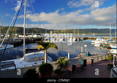 Die Waterfront in Knysna an der Garden Route, Western Cape, Südafrika Stockfoto