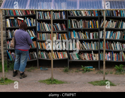 Ehrlichkeit-Buch shop, Hay-On-Wye, die Stadt der Bücher auf der englischen / walisischen Grenze Stockfoto