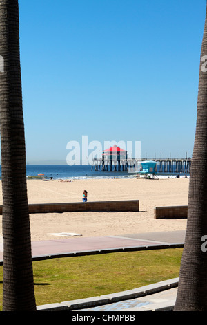 Huntington Beach Municipal Pier Orange County in Kalifornien Stockfoto