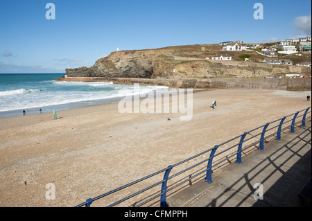 Portreath Strand in Cornwall UK. Stockfoto