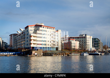 Blick über Avon schwimmenden Hafen von SS Great Britain Museum Stockfoto