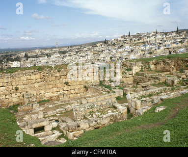 Syrien. Harem. Blick auf die Stadt. Erste, ayyubidische Festungsruinen, im 12. Jahrhundert erbaut. Stockfoto