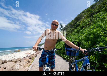 Seychellen, Mahe: Touristen sind oft an den schönen Stränden heiraten Stockfoto