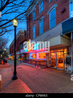 Downtown am College Ave in Athens, Georgia, USA. Stockfoto