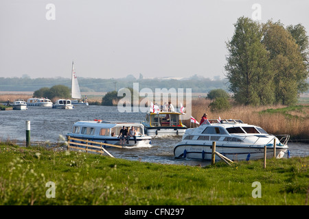 Freude auf den Norfolk Broads in England Stockfoto