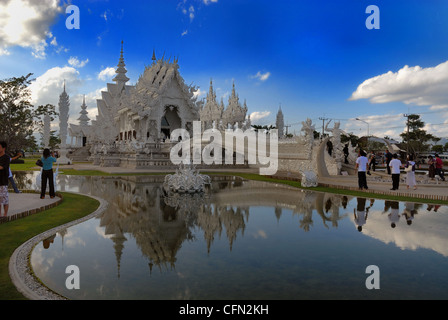 Wat Rong Khun.White Temple.Chiang Rai. Nord-Thailand am 25.12.2008 Stockfoto