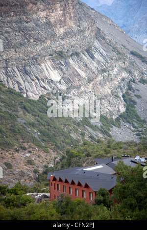 Puma Lodge, in der Nähe von Parque Nacional Río Los Cipreses, nahe der argentinischen Grenze südlich von Santiago, Chile. Stockfoto