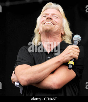 Sir Richard Branson die V Festival 2010 abgehaltenen Hylands Park - Performances - Day One Chelmsford, England - 21.08.10 Stockfoto