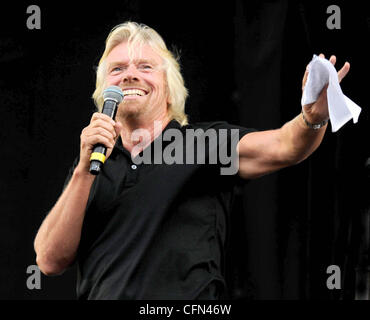 Sir Richard Branson die V Festival 2010 abgehaltenen Hylands Park - Performances - Day One Chelmsford, England - 21.08.10 Stockfoto