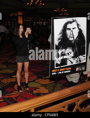 Fabio Lanzoni erscheint ein Meet and Greet in Sorrisi italienisches Restaurant im Seminole Casino Coconut Creek, Florida - 10.02.12, Stockfoto