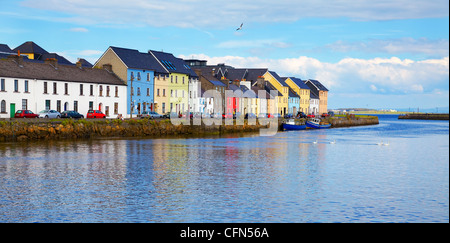 Panorama von der Claddagh in der Stadt Galway, Irland. Stockfoto