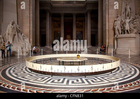 Das Foucaultsche Pendel oder Foucaultsche Pendel, in das Pantheon in Paris. Stockfoto