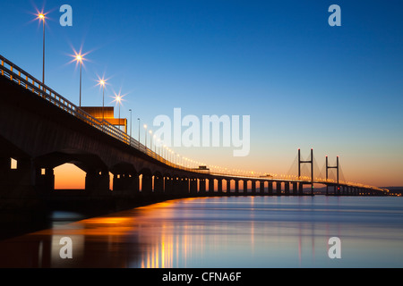 Zweite Severn Überfahrt Brücke, Ost-Süd-Wales, Wales, Vereinigtes Königreich, Europa Stockfoto